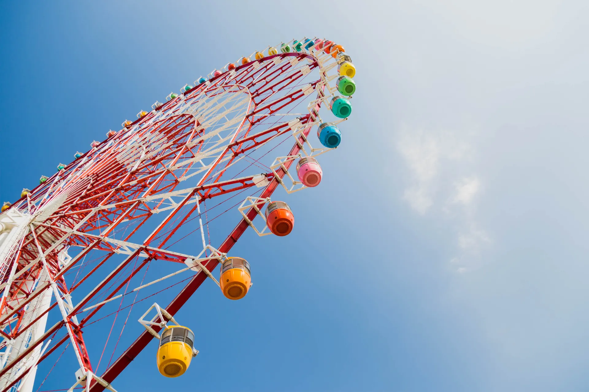 Duże diabelskie koło na Odaibie Duże diabelskie koło na Odaibie