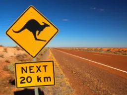 Typowy znak drogowy w Australii Typowy znak drogowy w Australii