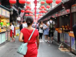 Targ ulicznego jedzenia w Pekinie Targ ulicznego jedzenia w Pekinie